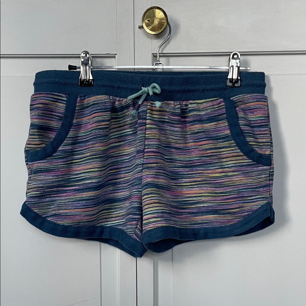 Lands' End Multicolor Striped Athletic Shorts
